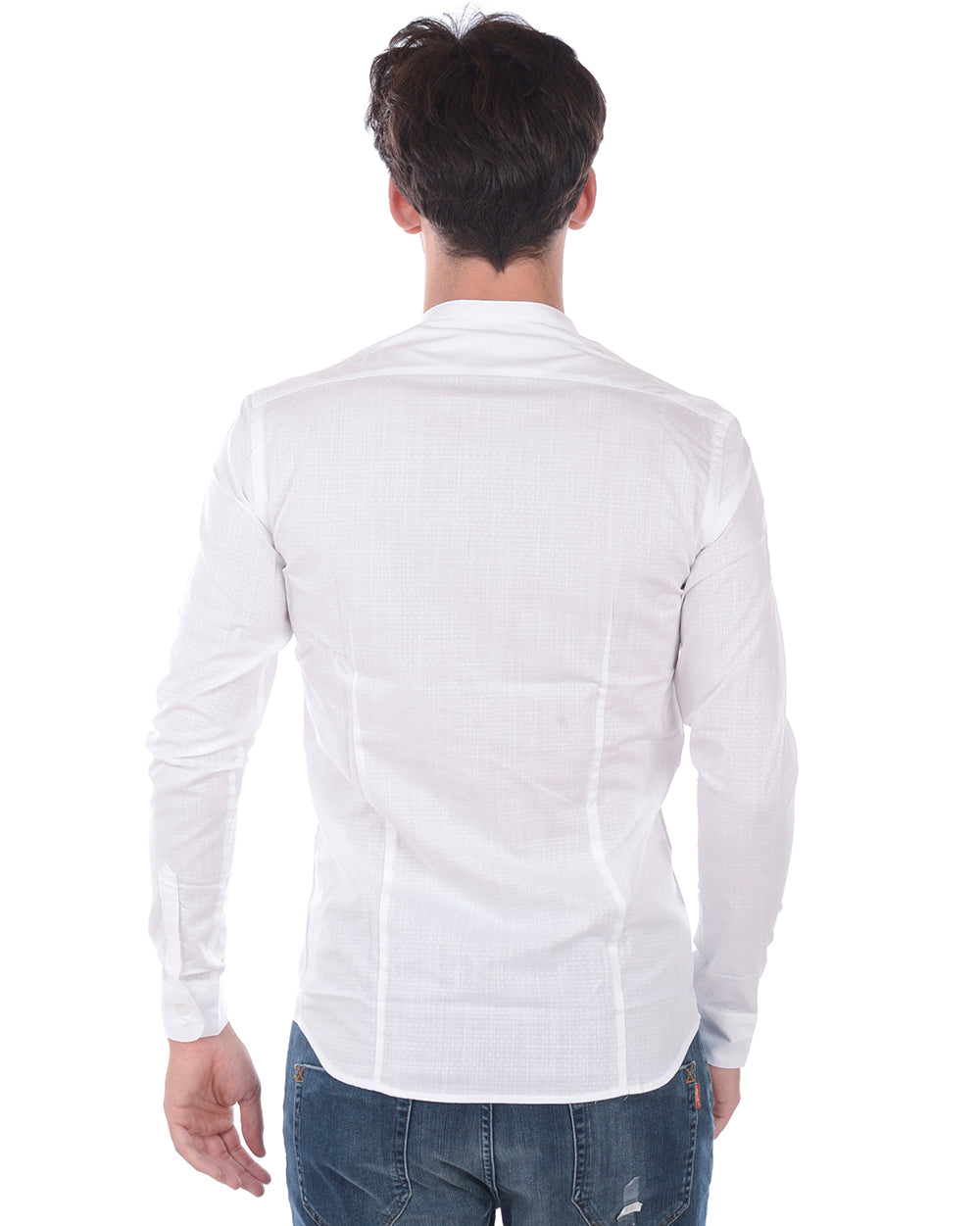 Camicia Daniele Alessandrini Slim Fit in Lino e Cotone - mem39