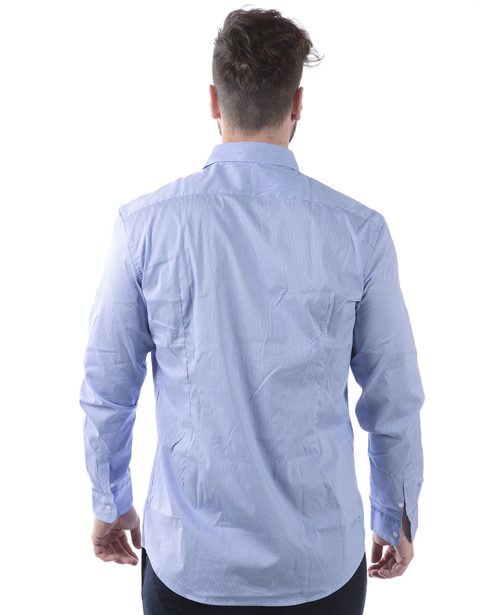 Camicia Eleganza Azzurro Bianco Daniele Alessandrini - mem39