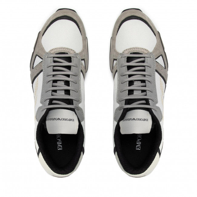 Sneakers Emporio Armani Nero Matte con Logo Stampato - mem39