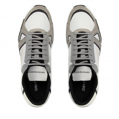 Sneakers Emporio Armani Nero Matte con Logo Stampato - mem39