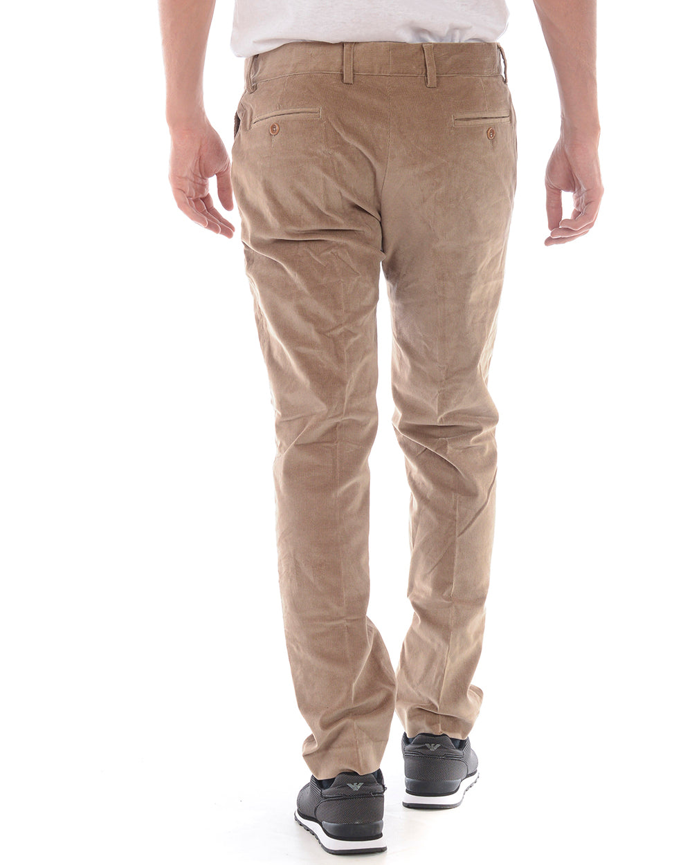 Pantaloni Daniele Alessandrini in Cotone ed Elastan - Marrone Taglia 50 - mem39