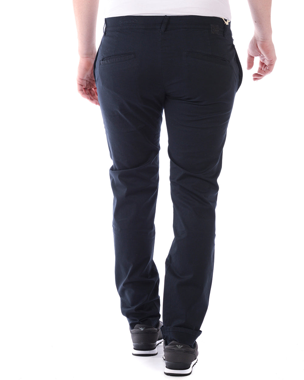 Pantaloni Blu M Cotone Elastan Daniele Alessandrini - mem39