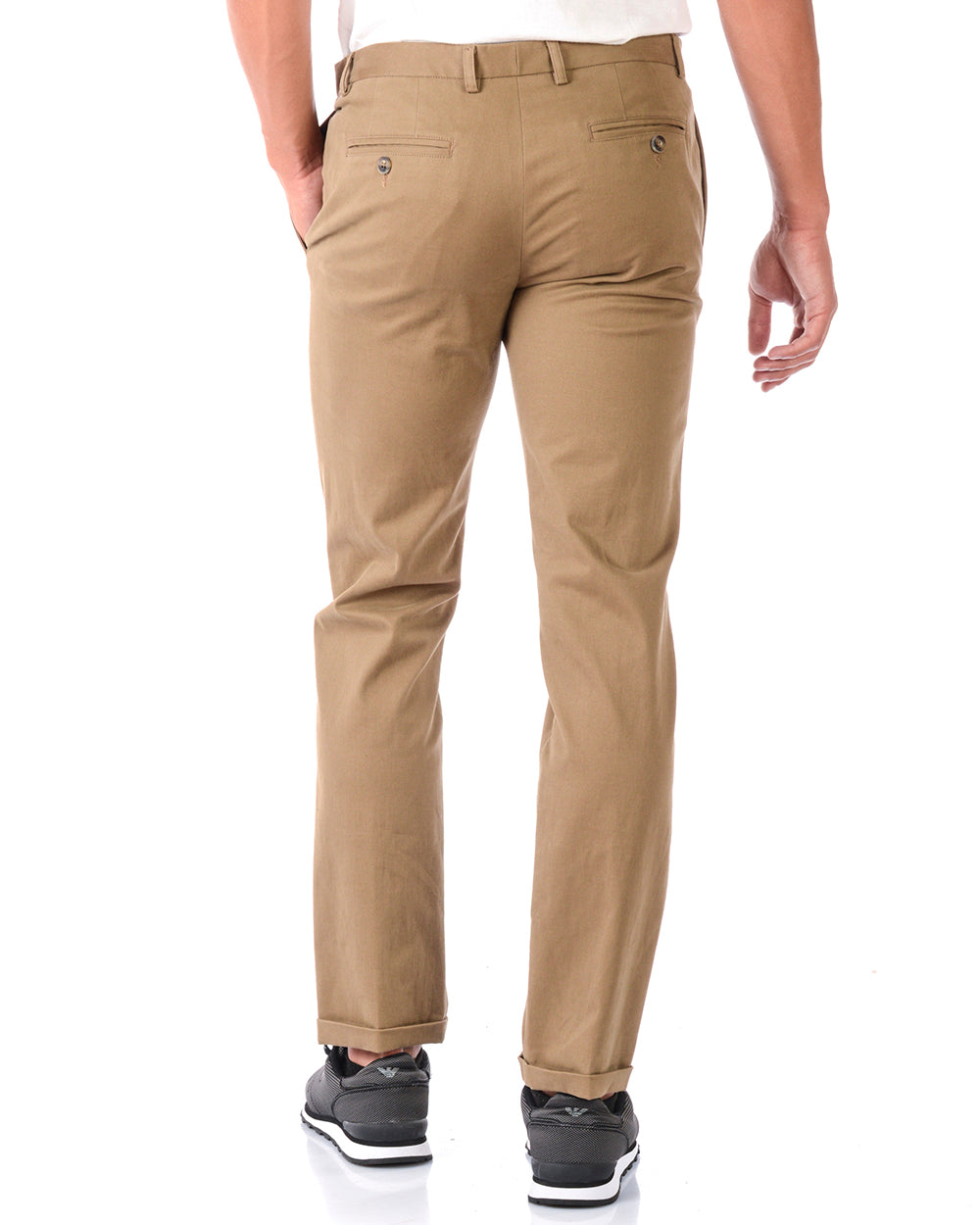 Pantaloni Beige Cotone Elastan Daniele Alessandrini 46 - mem39