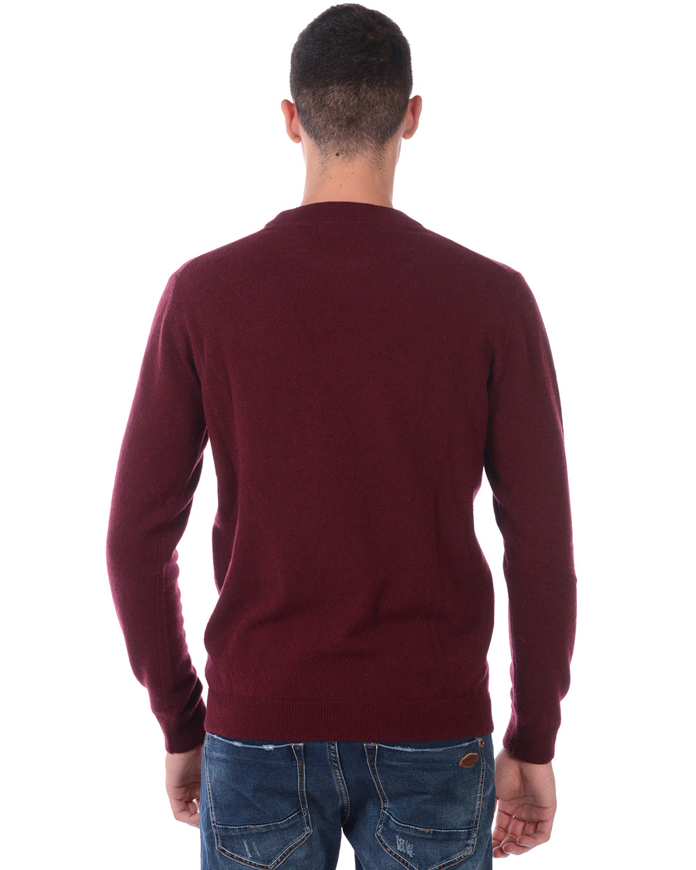 Maglione Bordeaux Lana Poliammidica Daniele Alessandrini - mem39