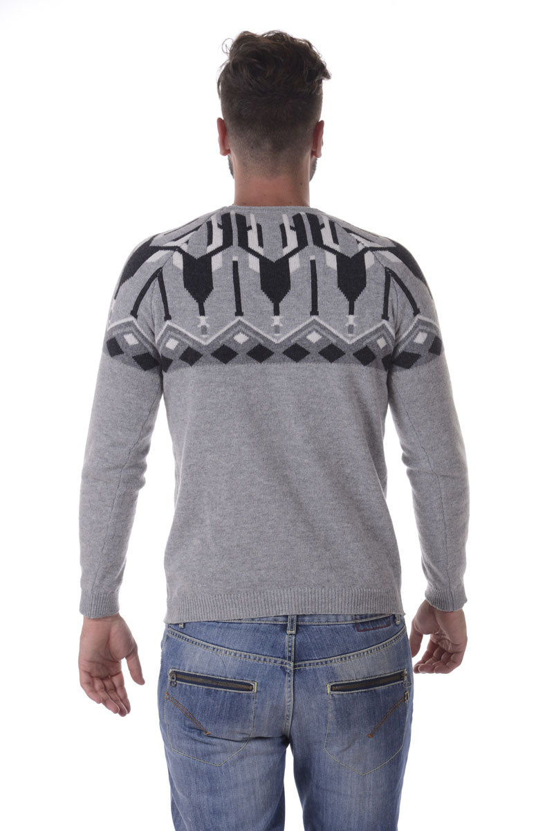 Maglione Grigio Lana Daniele Alessandrini - mem39