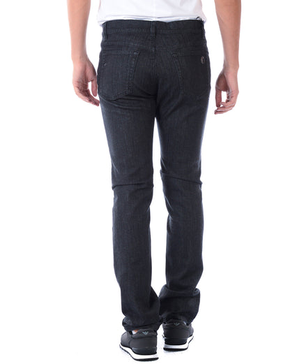 Jeans Versace Collection Nero con Chiusura Zip e Bottoni - mem39