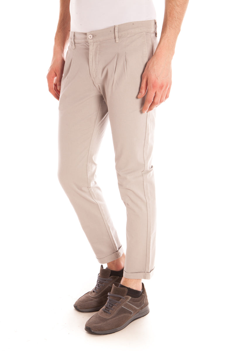 Pantaloni Skinny Cropped Beige Daniele Alessandrini - mem39