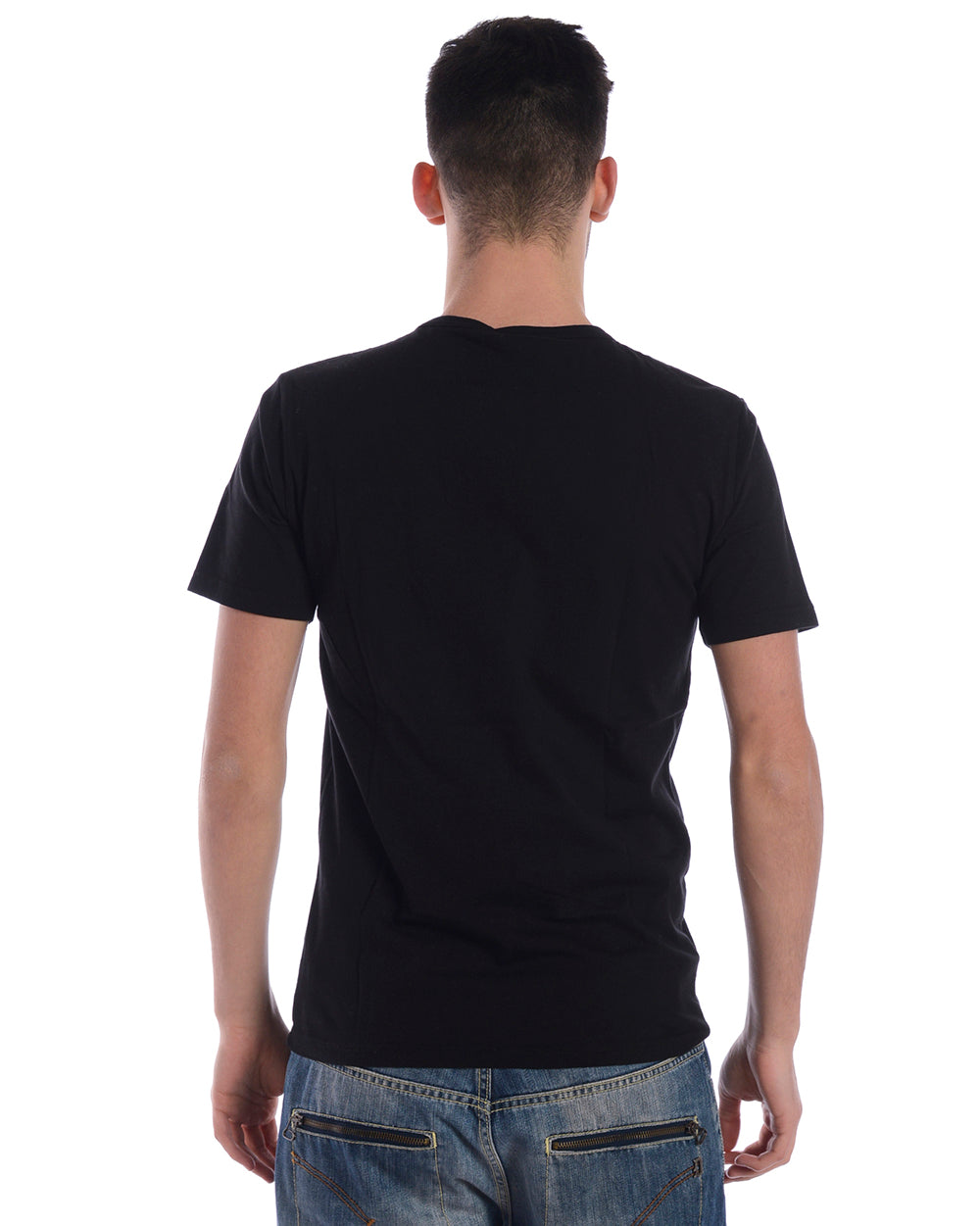 T-shirt Cotone Nero Scuro Daniele Alessandrini - mem39