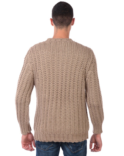 Maglione Beige Materiali di Qualità Daniele Alessandrini - mem39