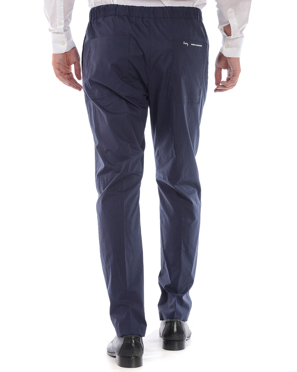 Pantaloni in Cotone Blu Daniele Alessandrini M - mem39