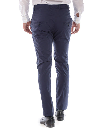 Pantaloni Blu Daniele Alessandrini 44 in Cotone - mem39