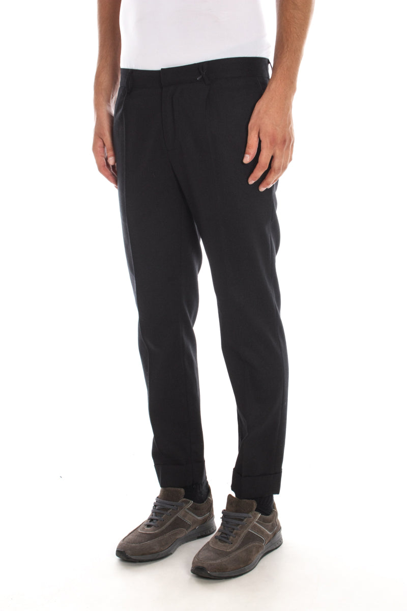 Pantaloni Nero Daniele Alessandrini - Eleganza Moderna - mem39