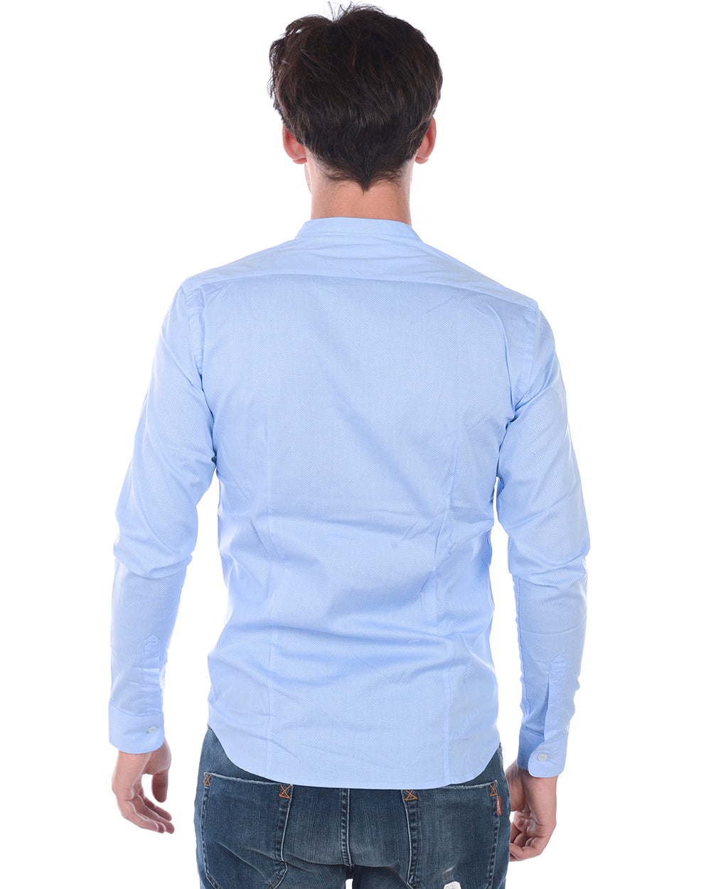 Camicia Slim Fit Daniele Alessandrini Azzurra - mem39