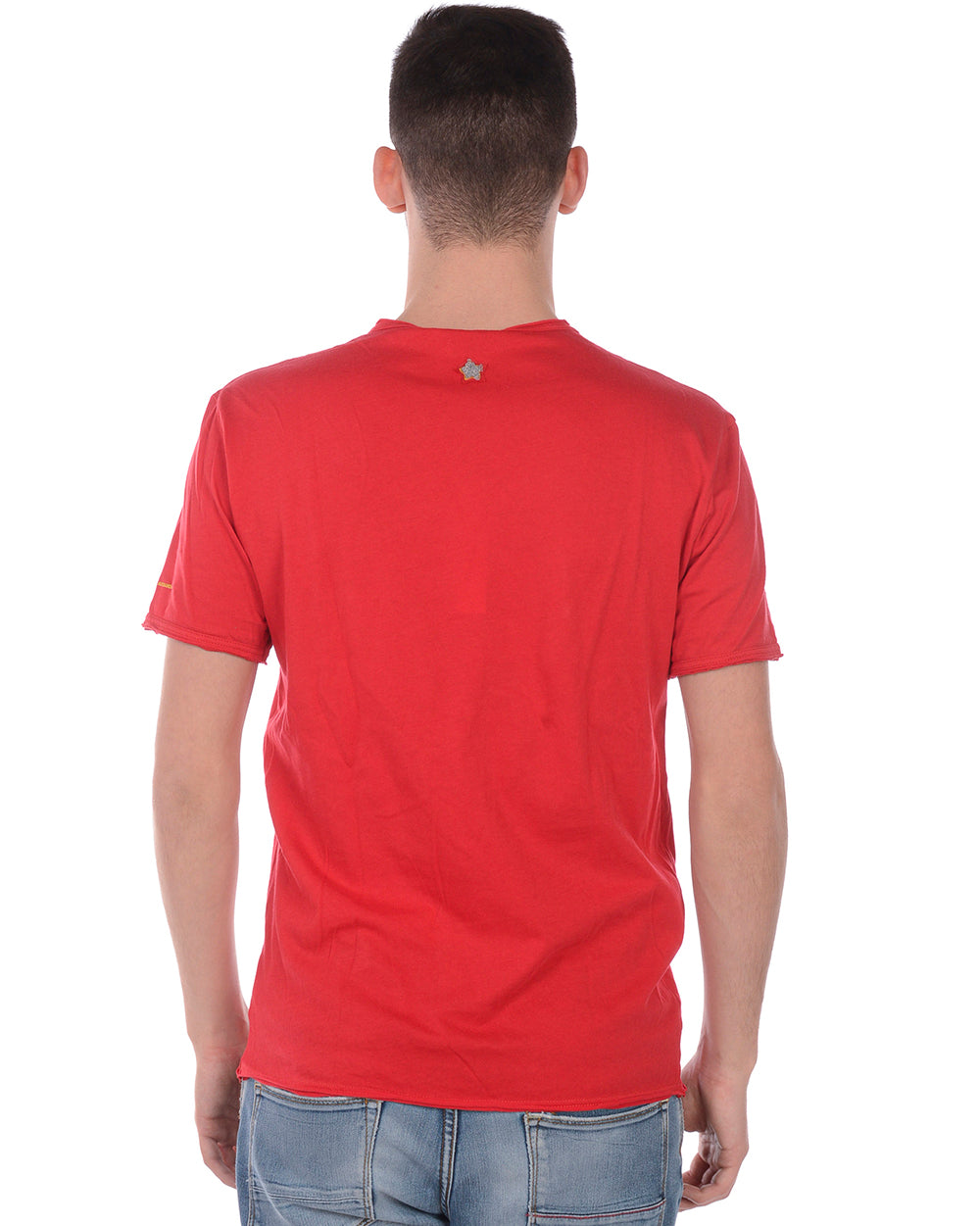 Maglia Daniele Alessandrini Rosso in Cotone - mem39