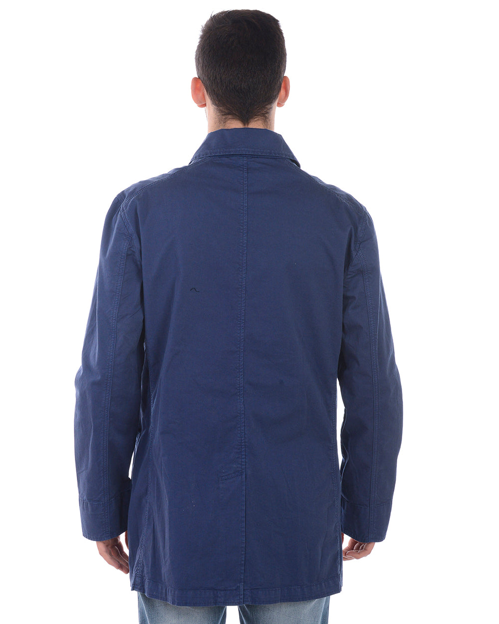 Trench Daniele Alessandrini Blu Cotone/Elastan - mem39