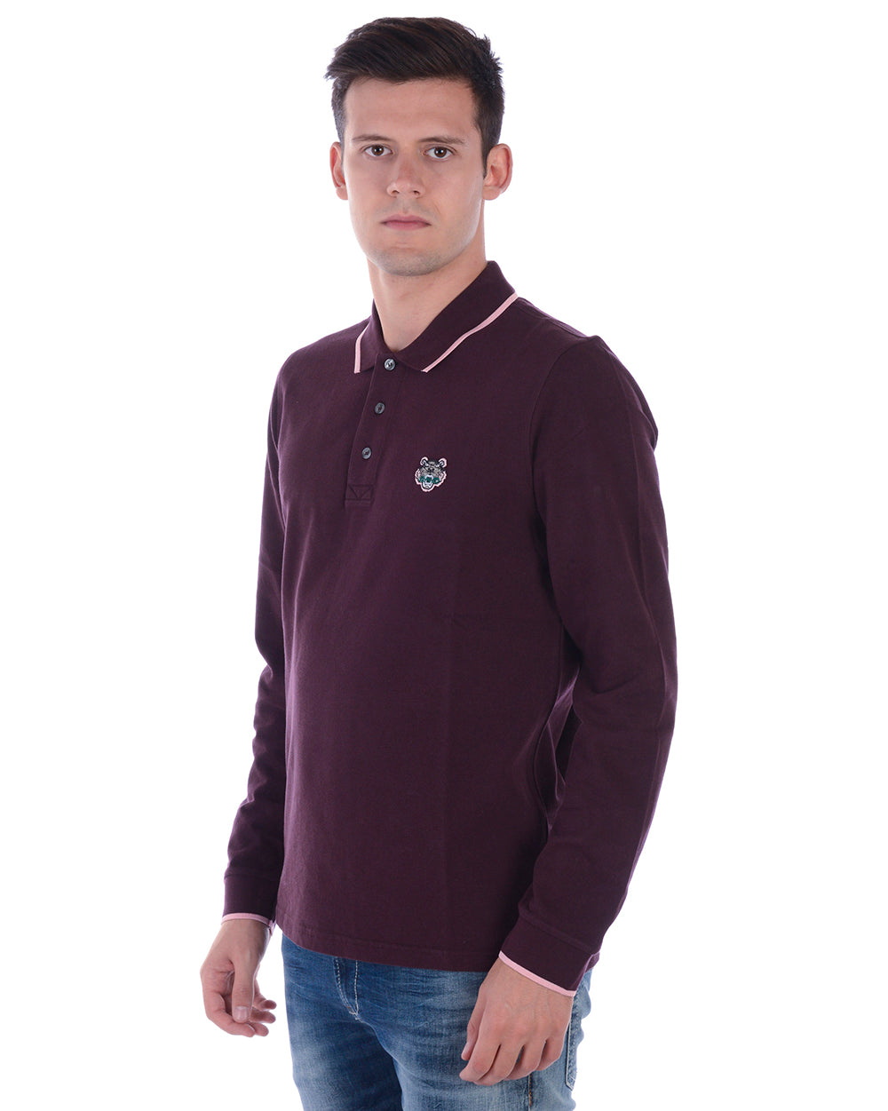 Polo Kenzo Bordeaux Maniche Lunghe - mem39