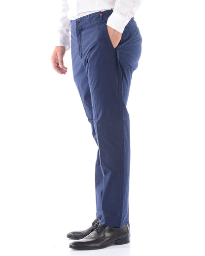 Pantaloni Blu Daniele Alessandrini in Cotone ed Elastan - mem39