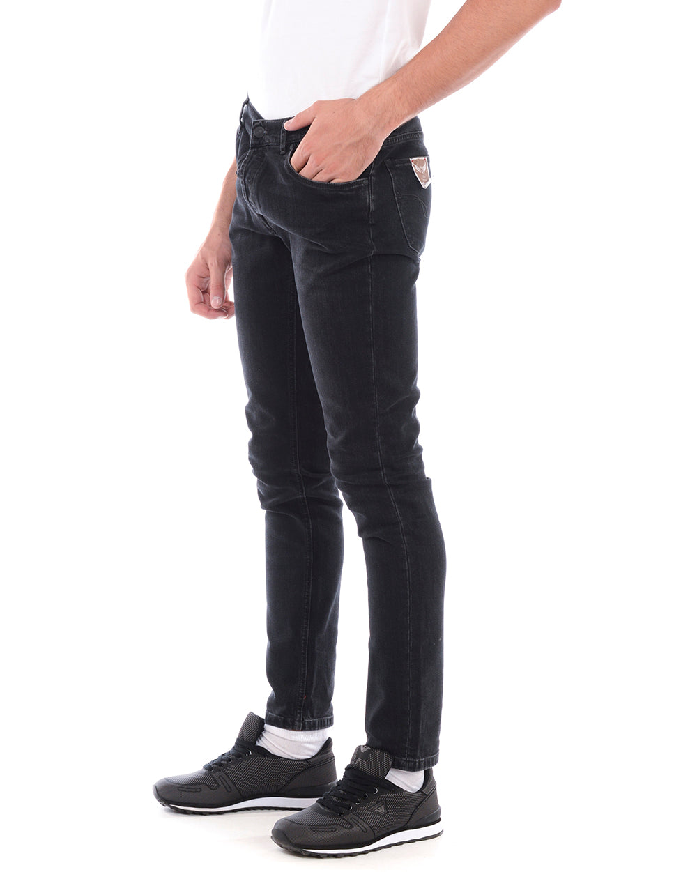 Jeans Blu Scuro Bottoni Daniele Alessandrini - mem39