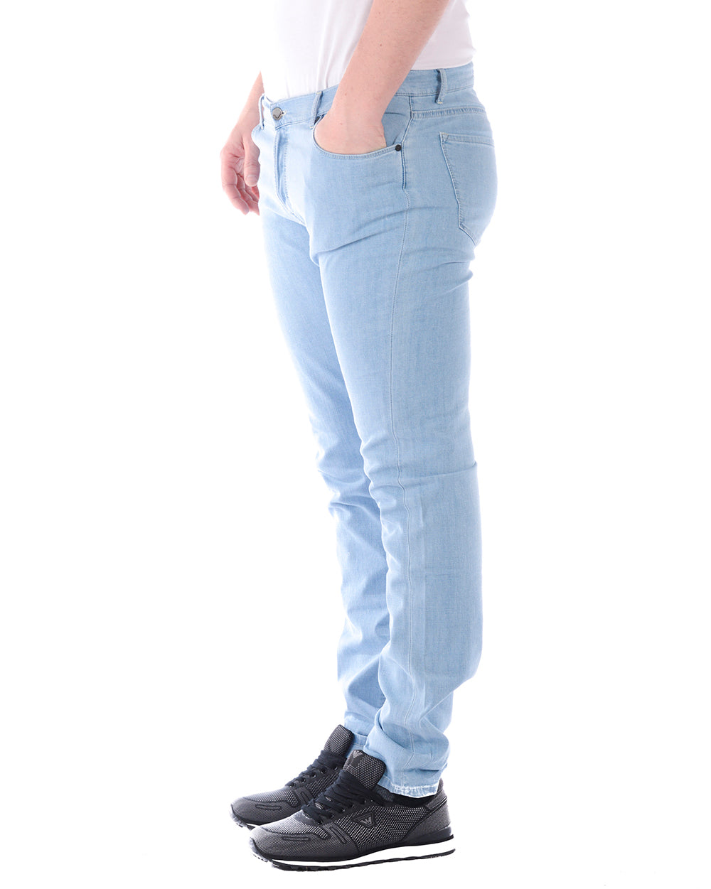 Jeans Denim Daniele Alessandrini con Chiusura a Bottoni - mem39