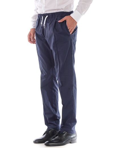 Pantaloni in Cotone Blu Daniele Alessandrini M - mem39