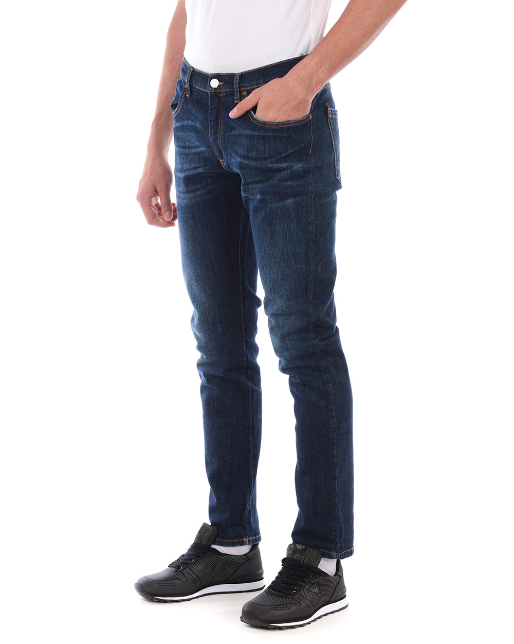 Jeans Denim Daniele Alessandrini 38 con Chiusura Zip e Bottoni - mem39