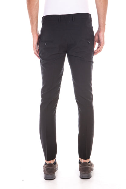 Pantaloni Daniele Alessandrini Cotone Elasticizzato Nero M - mem39