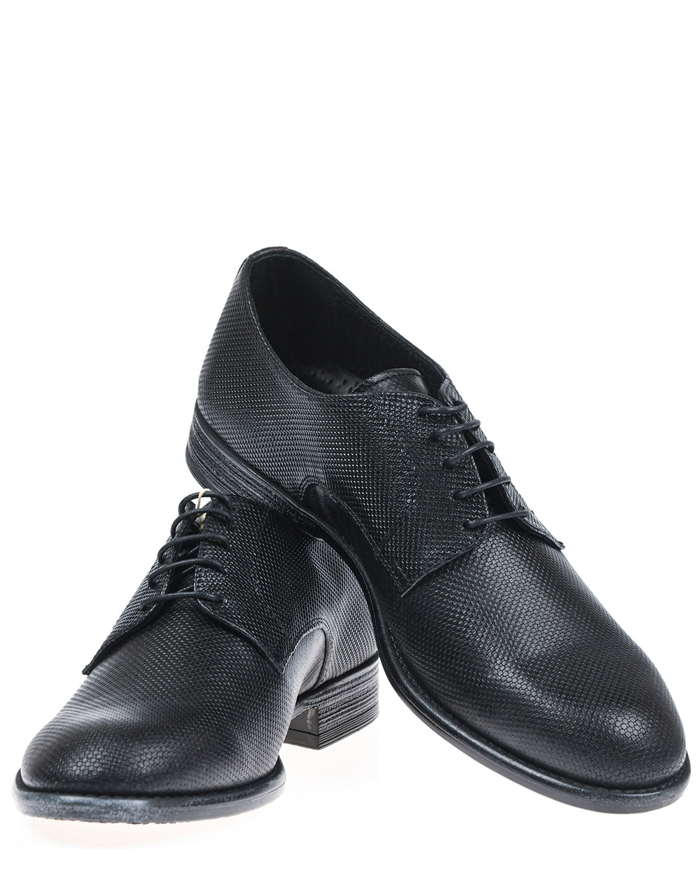 Scarpe Stringate Pelle Uomo Nero Daniele Alessandrini - mem39