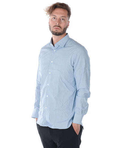 Camicia Zegna Azzurro Cotone Manica Lunga - mem39