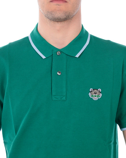 Polo Kenzo Verde Scuro in Cotone - mem39