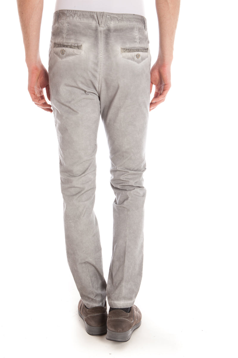 Pantaloni Daniele Alessandrini Grigi in Cotone ed Elastan - Taglia 52 - mem39