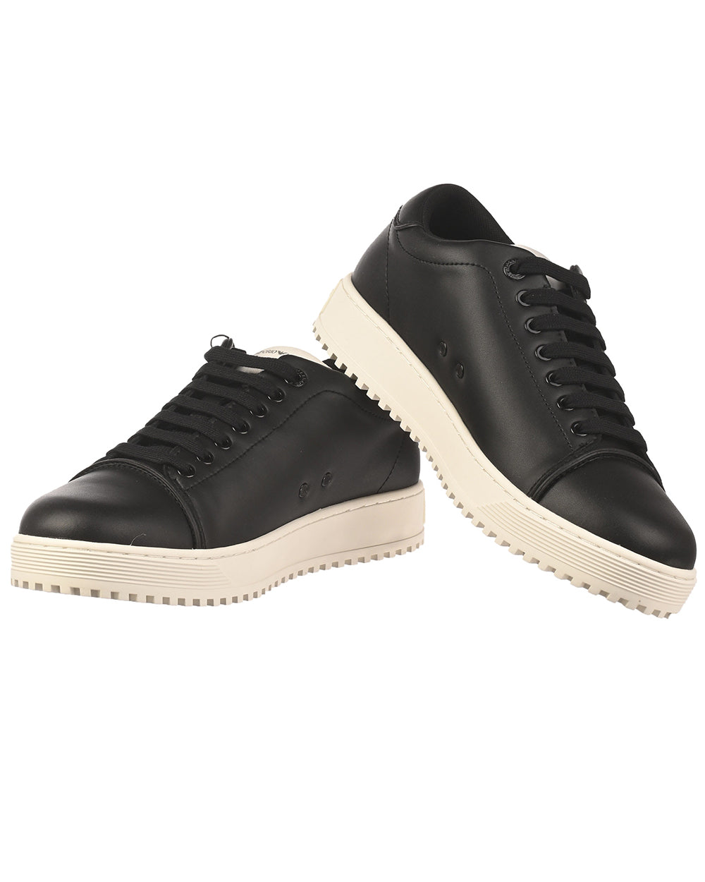 Sneakers Emporio Armani in Pelle Nero 39,5 - mem39