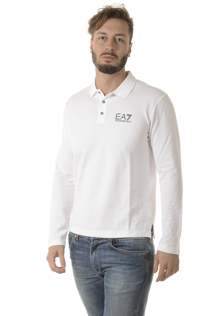 Polo Manica Lunga Bianco Emporio Armani EA7 - mem39