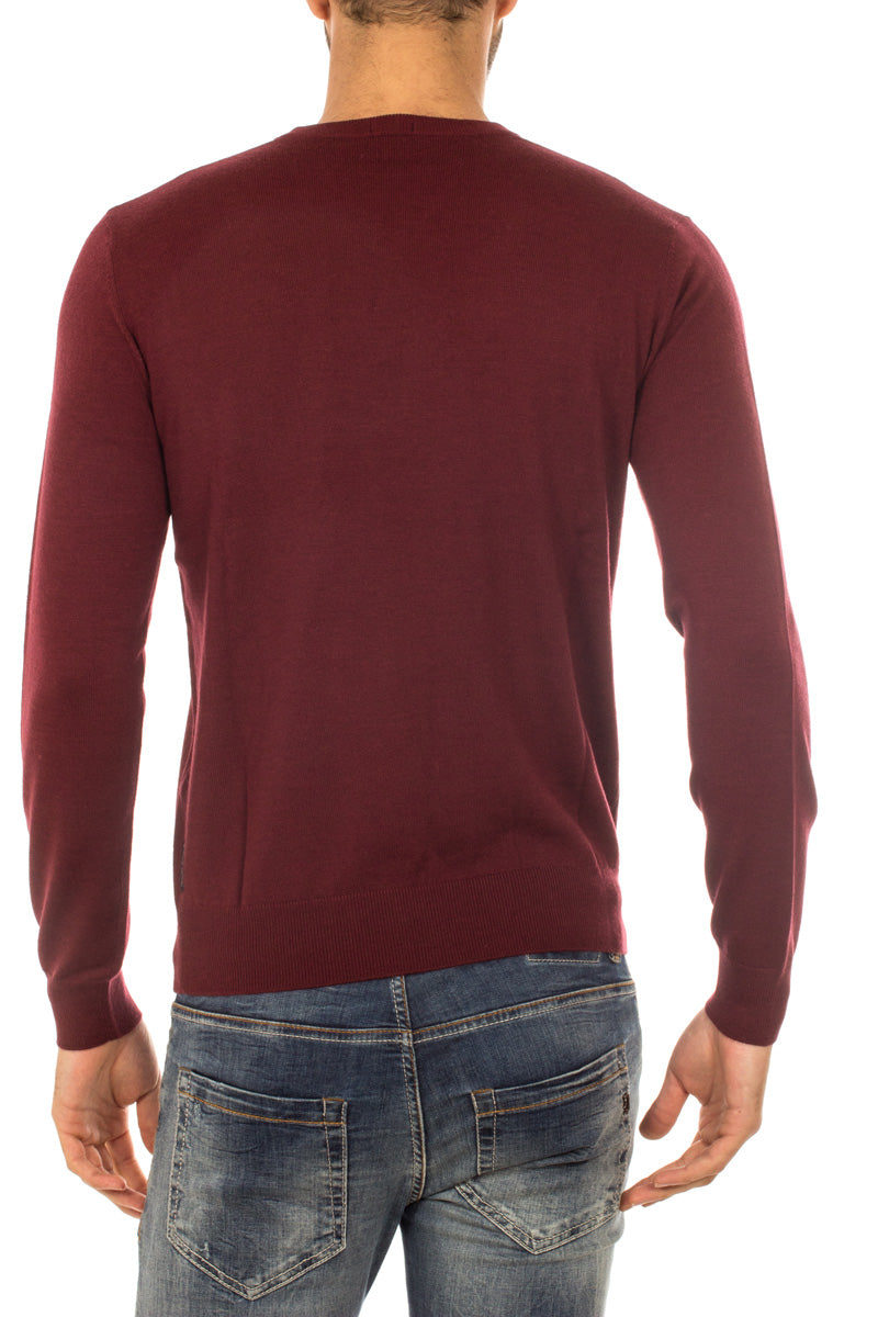 Maglia Armani Jeans AJ S Bordeaux - Lana di Classe - mem39