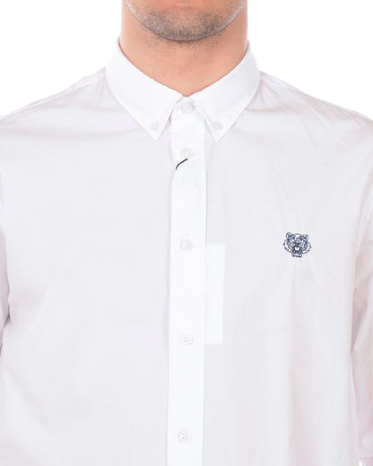 Camicia Bianca Kenzo con Logo Ricamato - mem39