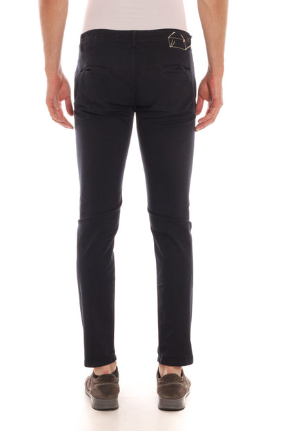 Pantaloni Daniele Alessandrini Cotone e Lycra Neri - mem39