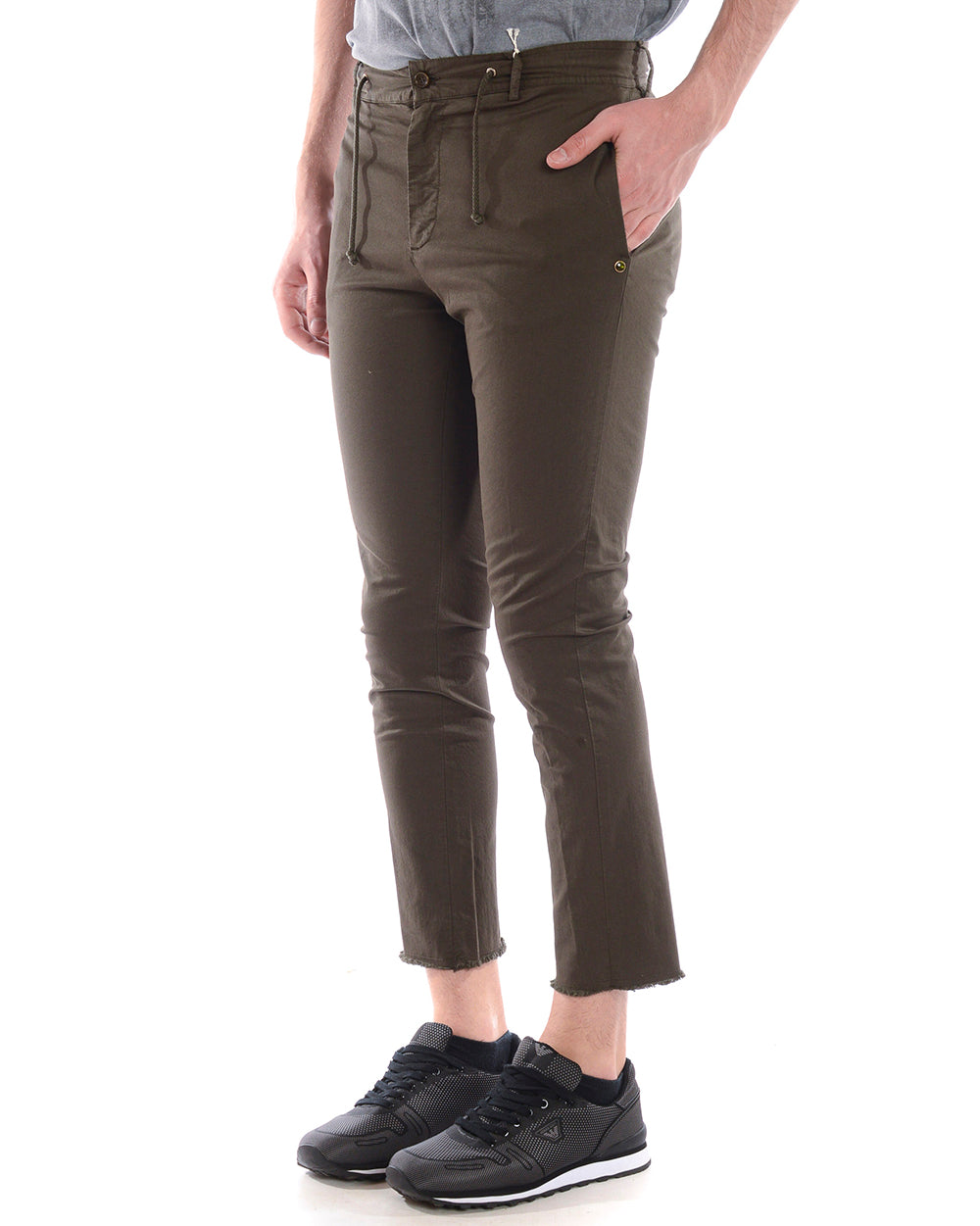 Pantaloni Beige Cotone Elastan Daniele Alessandrini - mem39