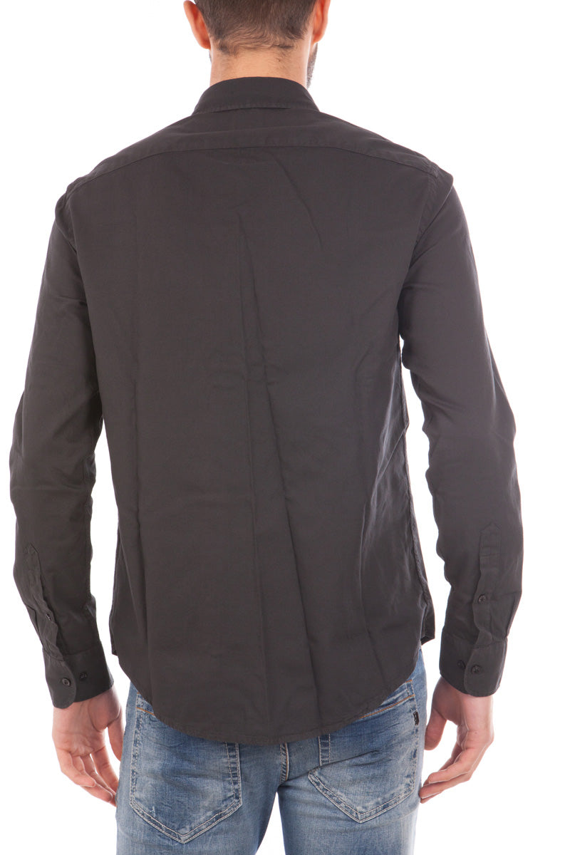 Camicia Armani Jeans Uomo Grigio Scuro - mem39