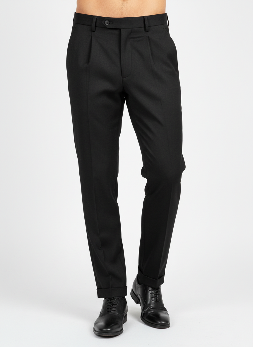 John Richmond pantaloni Rab con pinces nero - mem39