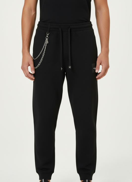 John Richmond pantaloni Baum con catenella nero