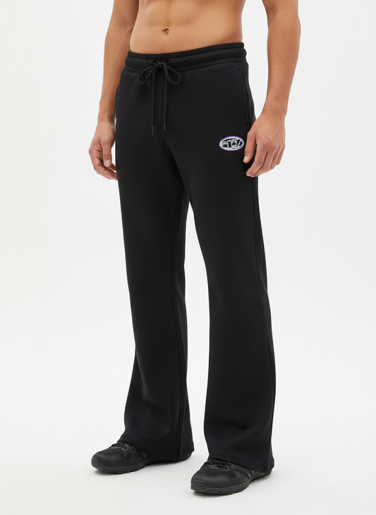 Diesel pantaloni flare in felpa Pebirt nero