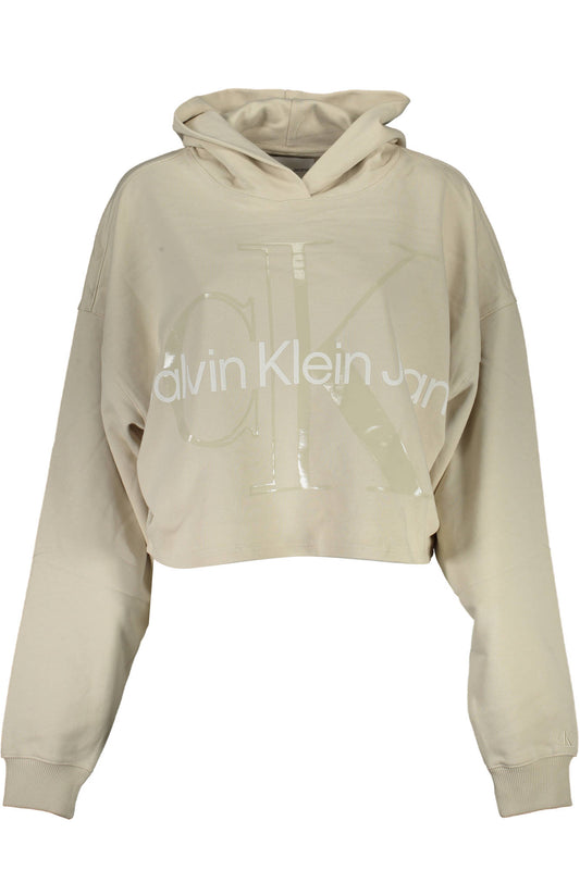 Calvin Klein Felpa Senza Zip Donna Beige - mem39