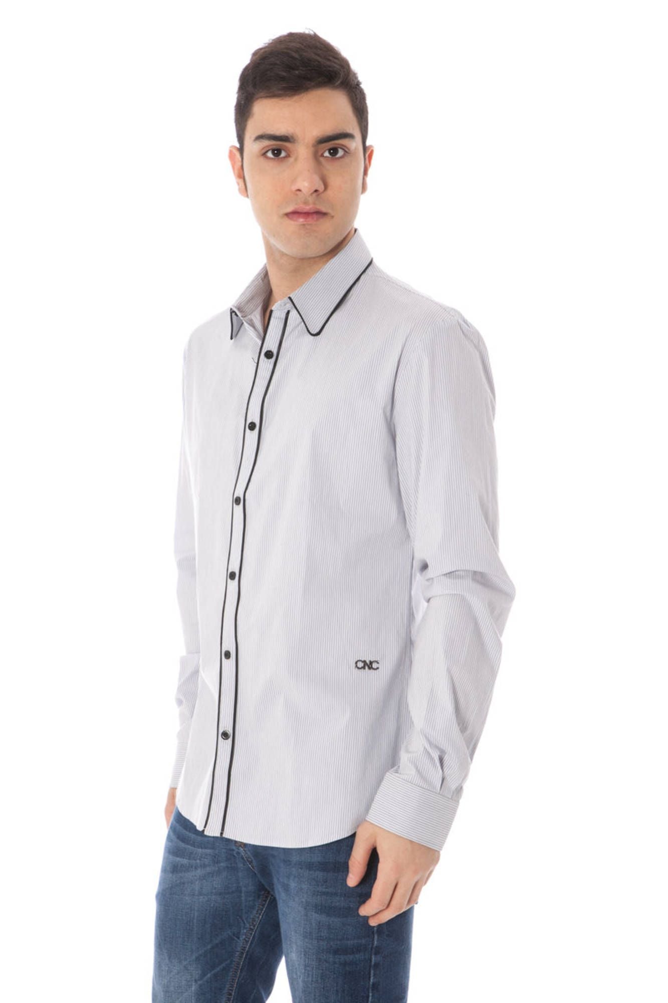 Costume National Camicia Maniche Lunghe Uomo Azzurro"" - mem39