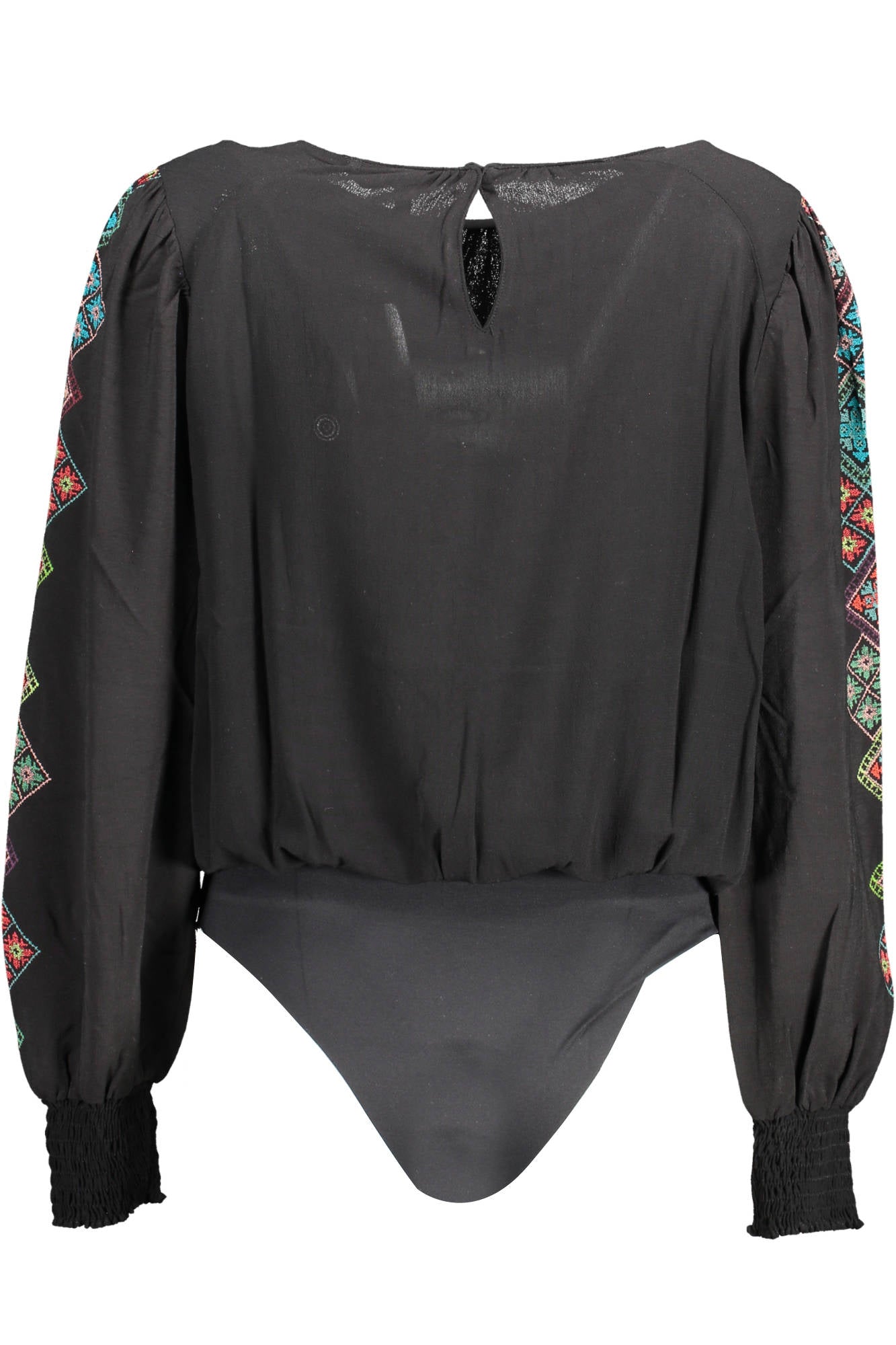 Desigual Body Maniche Lunghe Donna Nero"" - mem39