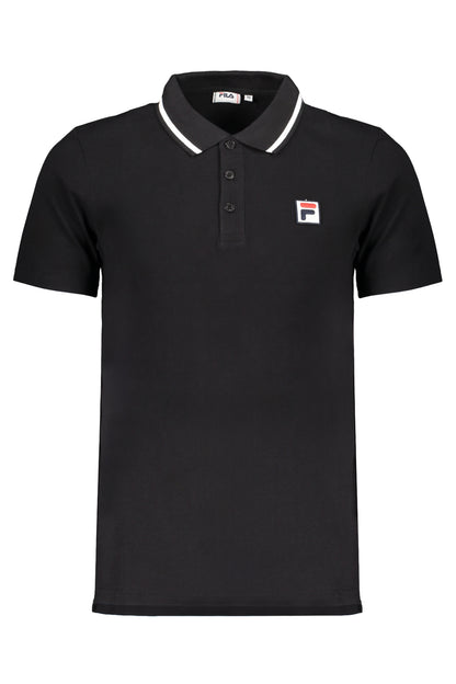 Fila Polo Maniche Corte Uomo Nero - mem39