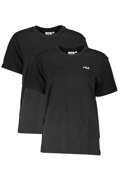 Fila T-Shirt Maniche Corte Donna Nero - mem39