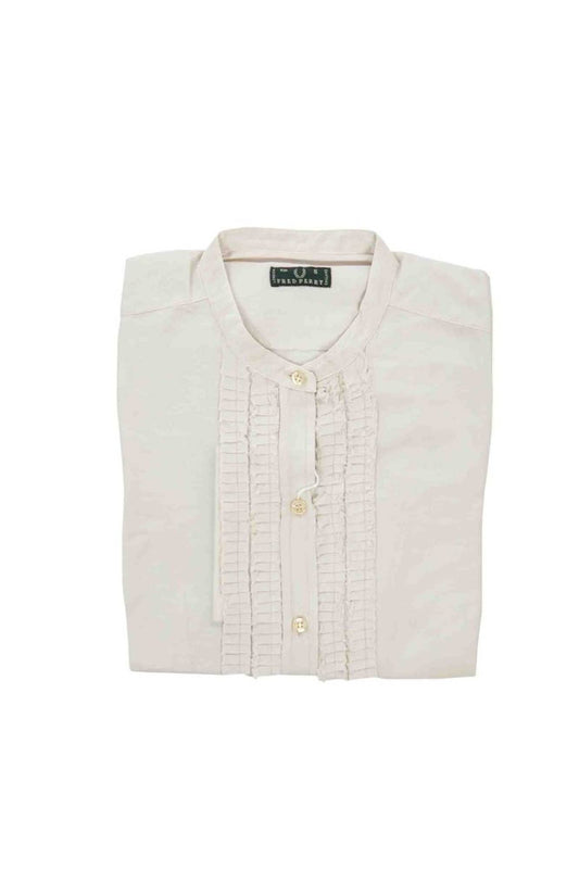 Fred Perry Camicia Maniche Lunghe Donna Beige"" - mem39