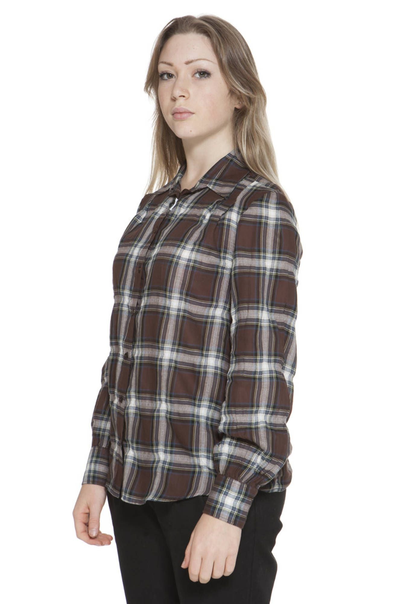 Gant Camicia Maniche Lunghe Donna Marrone"" - mem39