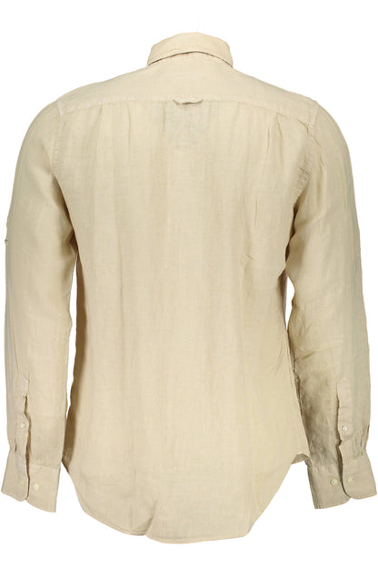 Gant Camicia Maniche Lunghe Uomo Beige - mem39