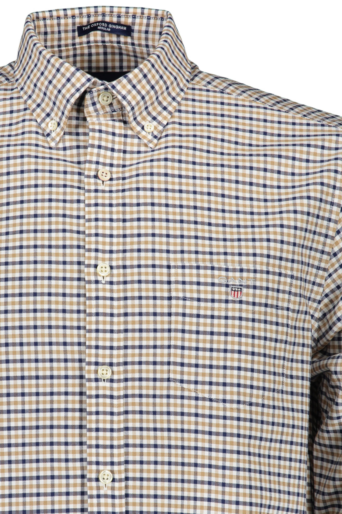 Gant Camicia Maniche Lunghe Uomo Beige - mem39