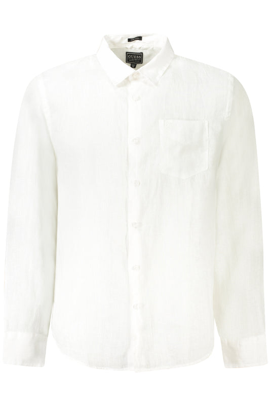 GUESS JEANS CAMICIA MANICHE LUNGHE UOMO BIANCO
